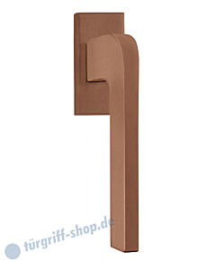 8044 Fenstergriff auf eckiger Rosette in PVD Kupfer matt von Scoop