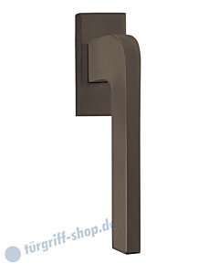 8044 Fenstergriff auf eckiger Rosette in Titanium Dunkelgrau von Scoop