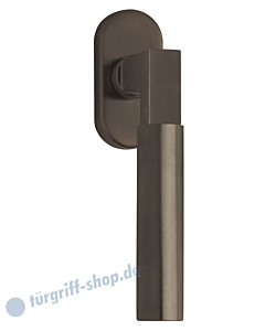 8080 Fenstergriff auf Ovalrosette in Titanium Dunkelgrau von Scoop