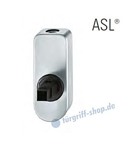 Fenstergriff-Rosette ASL® abschließbar, mit Schließzylinder, oval in Edelstahl feinmatt FSB