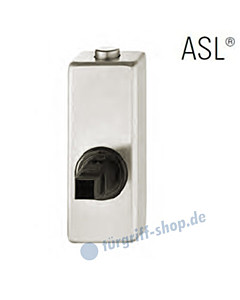 Fenstergriff-Rosette ASL® absprerrbar mit Druckknopf, eckig in Alu natureloxiert FSB