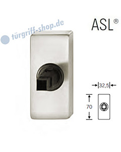 Fenstergriff-Rosette ASL® eckige Rosette 32,5x70mm | nicht abschließbar | Alu naturfarbig eloxiert von FSB
