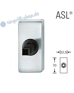 Fenstergriff-Rosette ASL® eckige Rosette 32,5x70mm | nicht abschließbar | Edelstahl feinmatt von FSB