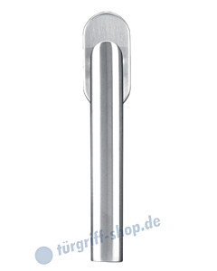 Ferrara Flat Round Fenstergriff mit flacher, ovaler Rosette, Edelstahl matt von Griffwelt