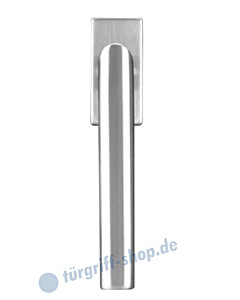 Ferrara Flat Square Fenstergriff mit flacher, eckiger Rosette, Edelstahl matt von Griffwelt