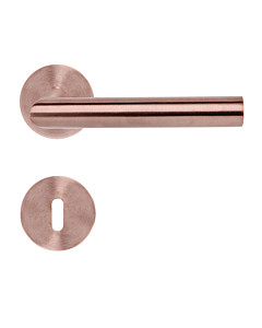 Ferrara Flat Round Rosettengarnitur PVD Kupfer von Griffwelt