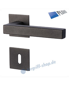 Galina II Square-R PLANO Rosettengarnitur Schwarzstahl-Optik Südmetall