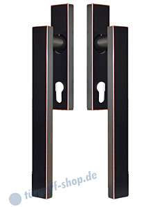 Hebe-/Schiebetürgriff-Set EHSSET52Q DD für Terrassentür, PZ 69 mm, Vierkantstift 10/9 mm, Antik Bronze Optik Karcher Design