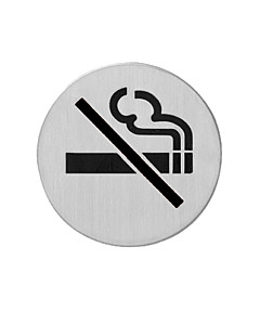 Hinweisschild Rauchverbot| selbstklebend | Edelstahl matt von Griffwelt