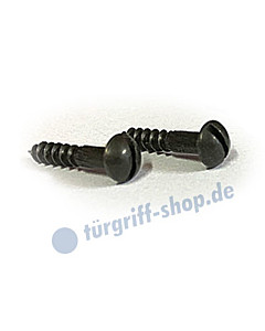 Holzschraube für die Befestigung von Türgriffgarnituren Größe 6 x 20 mm in Antik schwarz von Galbusera