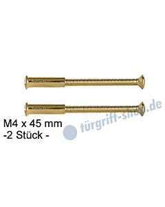 Hülsenschrauben -2 Stück- M4 x 45 mm, Messing-poliert von Lienbacher