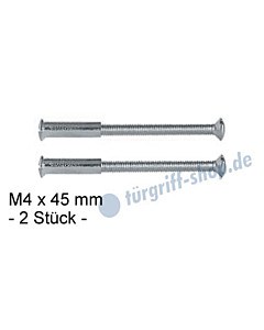 Hülsenschrauben inkl. Hülsen, 2 Stück M4 x 45mm, vernickelt von Lienbacher