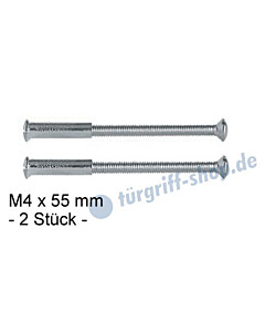 Hülsenschrauben inkl. Hülsen, 2 Stück M4 x 55 mm, vernickelt von Lienbacher