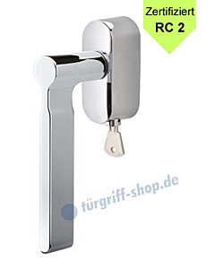 ID-9 Fenstergriff ovale Rosette abschließbar RC 2 zertifiziert in 2 Farben von Jatec