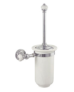 WC-Bürstengarnitur K-604 in Chrom / Porzellan weiß Karan Beschläge