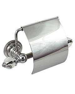 WC-Rollenhalter K-605 mit Deckel in Chrom/facettierte Glaskugel von Karan Beschläge