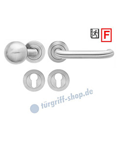 Kreta ER/FS 27 Feuerschutz-Wechselgarnitur Knopf/Drücker rechtszeigend Edelstahl PZ 9 mm Karcher