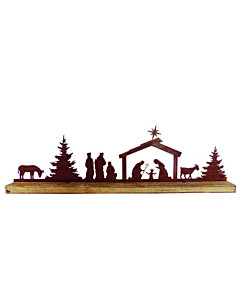 Krippe Nazareth auf Holzständer 62 x 19 cm von Gartenambiente