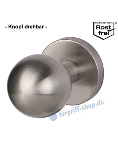 Kugelknopf auf Sicherheitsrosette zentriert, drehbar, Ø 50 mm, Edelstahl matt Südmetall