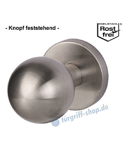 Kugelknopf auf Sicherheitsrosette zentriert, feststehend, Ø 50 mm, Edelstahl matt Südmetall