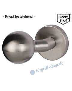 Kugelknopf gekröpft auf Sicherheitsrosette feststehend, Ø 50 mm, Edelstahl matt Südmetall