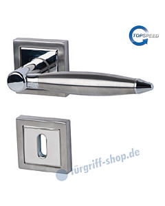 Lignes Square-R Rosettengarnitur Top Speed BK4 Chrom/Edelstahl matt Südmetall