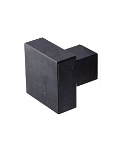 Möbelknopf 0211 quadratisch in 2 Größen Schwarzstahl von Halcö
