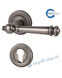 Mount Everest-R Rosetten-Halbgarnitur für Haustüren, Top Speed, PZ, 8 mm, GK4, Antik Iron Südmetall