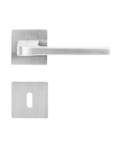 Murano Flat Square quadratische Rosettengarnitur Edelstahl matt Griffwelt