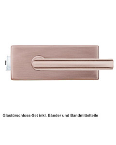 Neapel Glastürschloss-Set PVD Kupfer von Griffwelt