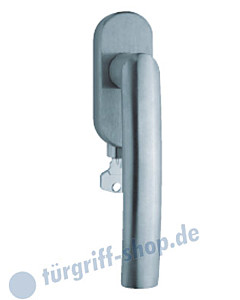1003 (Geo) Fenstergriff abschließbar, ovale Olive,  Edelstahl matt o. poliert Scoop