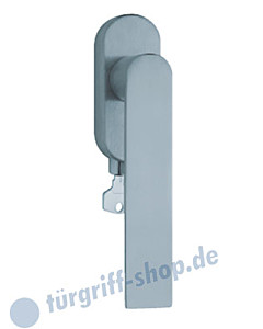 1008 (Semi) Fenstergriff abschließbar, ovale Olive, Edelstahl o. PVD Messing-poliert Scoop