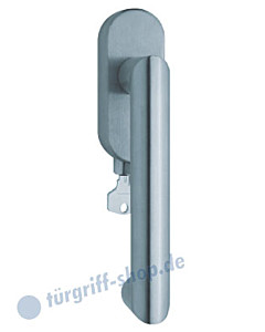 1009 (Thema U) Fenstergriff abschließbar, ovale Olive, Edelstahl matt o. poliert Scoop