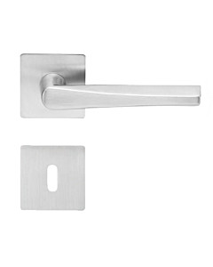 Padua Flat Square Rosettengarnitur Edelstahl matt Griffwelt