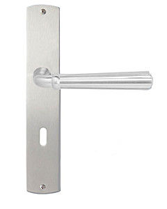 Pesaro Langschildgarnitur Nickel matt Griffwelt