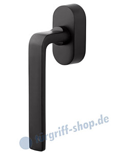 Pure Fenstergiff ovale Rosette Schwarz RAL 9005 von Jatec Ausführung nicht abschließbar