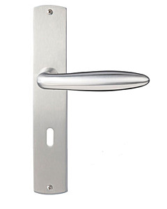 Ancona Langschildgarnitur Nickel matt/Edelstahl matt Griffwelt