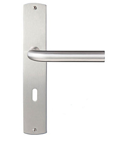 Imola Langschildgarnitur Nickel matt/Edelstahl matt Griffwelt