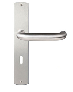Monza Langschildgarnitur Nickel matt/Edelstahl matt Griffwelt