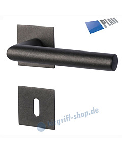 Ronny II Square-R PLANO Rosettengarnitur Schwarzstahl-Optik Südmetall