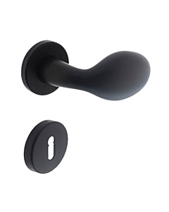 Tropfen Rosettengarnitur Knopfdrücker Schwarz-matt von Intersteel