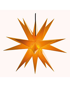 Adventsstern gelb, Ø 60 cm beleuchtet für den Innen- und Außenbereich von Saico