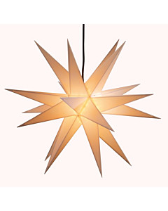Adventsstern weiß, Ø 60 cm beleuchtet für den Innen- und Außenbereich von Saico