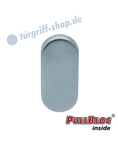 Schlüsselrosette einzeln blind PullBloc oval 33x72mm Edelstahl-matt Scoop