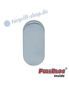 Schlüsselrosette einzeln blind PullBloc oval 33x72mm Edelstahl-poliert Scoop