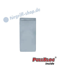 Schlüsselrosette einzeln blind PullBloc rechteckig 33x72mm Edelstahl-poliert Scoop