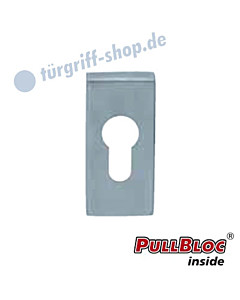 Schlüsselrosette einzeln PZ PullBloc rechteckig 33x72mm Edelstahl-matt Scoop