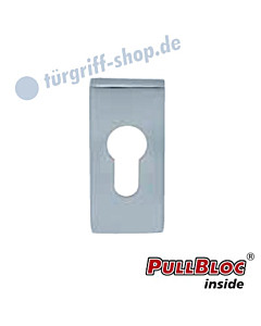 Schlüsselrosette einzeln PZ PullBloc rechteckig 33x72mm Edelstahl-poliert Scoop