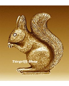 Stoßgriff Eichhörnchen in Bronze