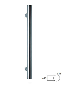 Stoßgriff SG 16 Ø 32/25 Edelstahl matt gerade von Scoop